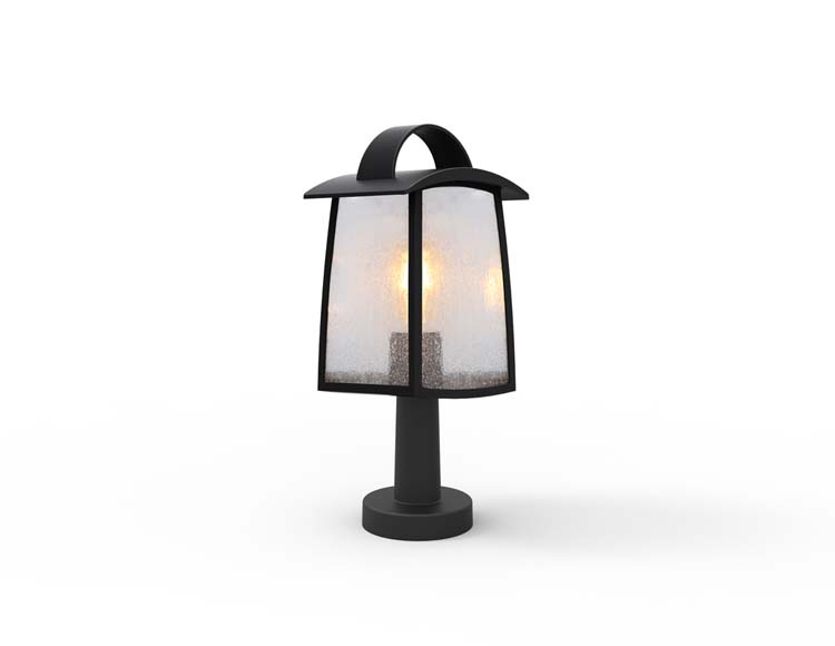 Eclairage extérieur lanterne retrofit E27 noir H40cm