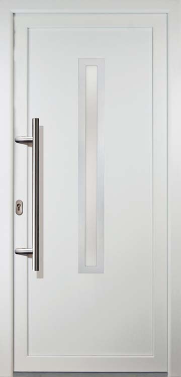 Porte extérieure alu blanche/blanche L 980 x H 2080 G Elvita