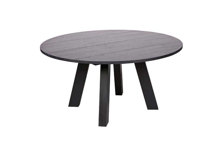 Rhonda Table A Manger Diam.150cm Chene Massif Blacknight