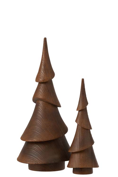 Dennenboom hout finisch resine bruin large 14 x 31 cm