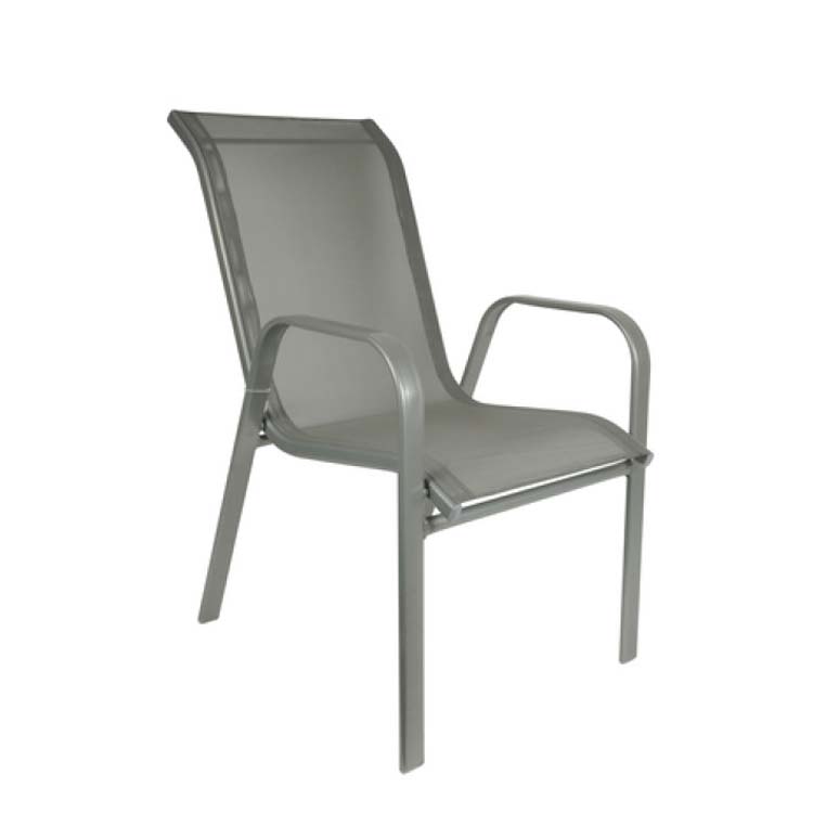 Chaise de jardin Luxor 54 x 71 x 91 cm gris