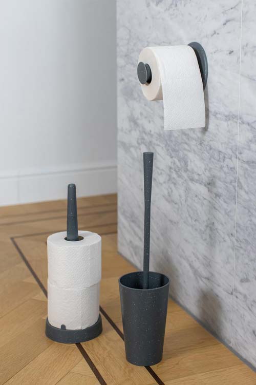 Koziol distributeur de papier hygiénique Plug'n roll gris