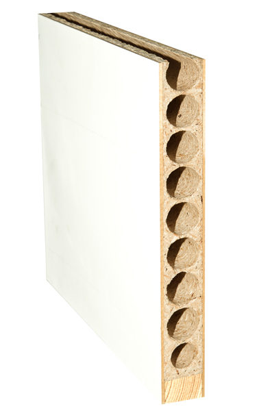 Bloc-porte à peindre tubulaire lisse 780x2015mm-ébrasement MDF 16.5cm