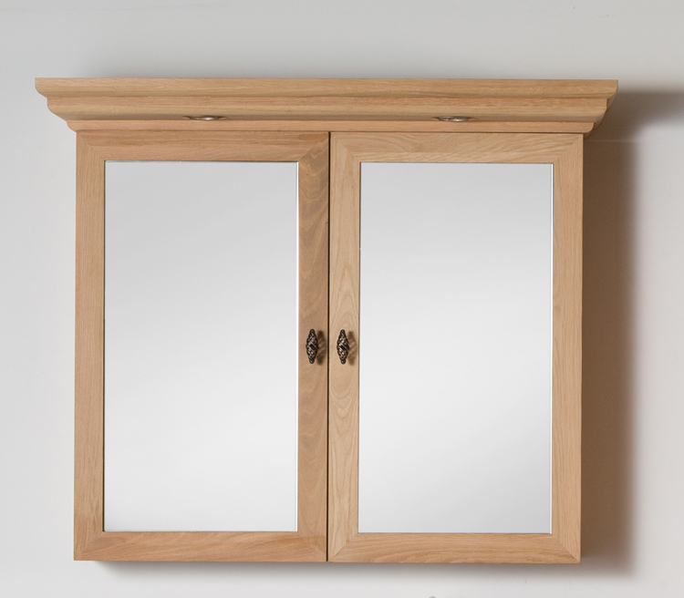 Armoire à miroir Jane chêne - 88cm