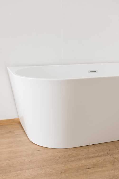 Baignoire mural Bottega droite 180x80x58cm blanc