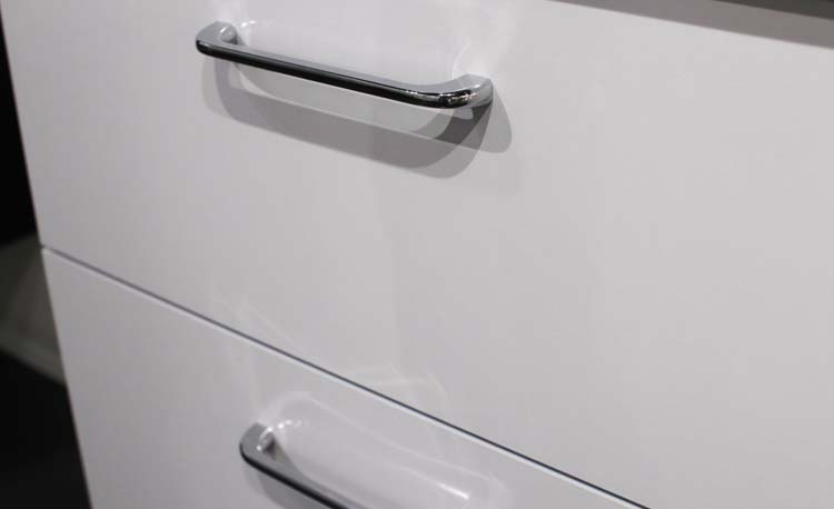 Badkamermeubel Ruben 60cm grijs glans + kolomkast + spiegel