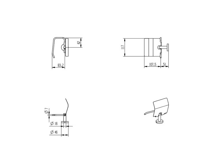 Toiletrolhouder Levi chroom