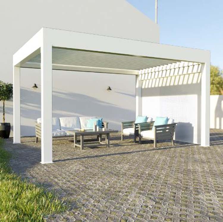 Zip screen wit voor pergola Sya B341xH240cm