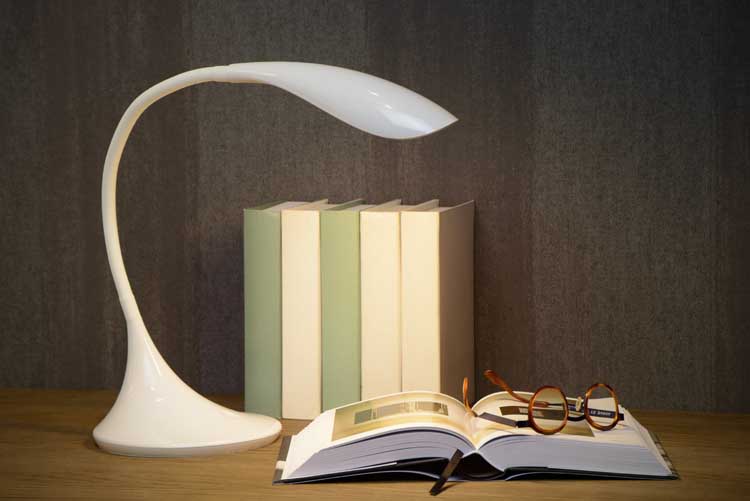 Lucide EMIL - Lampe de bureau - Ø 17 cm - LED Dim. - 1x4W 3000K - Blanc