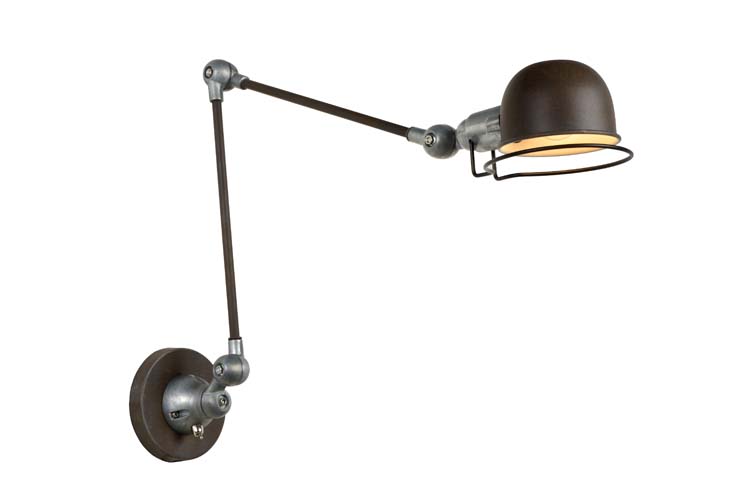 Lucide HONORE - Wandlamp - E14 - Roest bruin