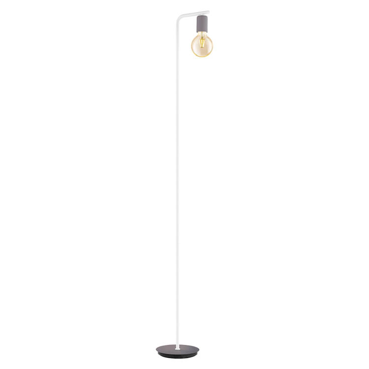 Vloerlamp pastelgrijs/wit h150cm excl lamp LED mogelijk