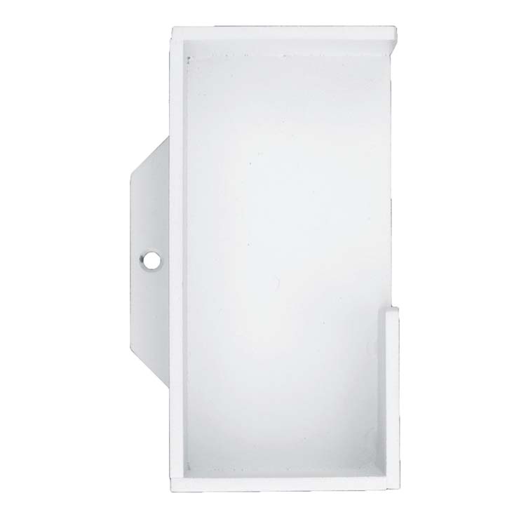 Coquille de porte carré massif 43mm blanc par pièce