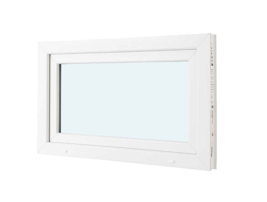 1-VL draaikiepraam pvc wit budget mat glas B1000XH600 mm links