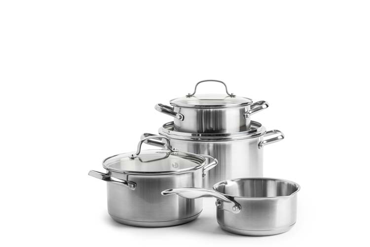 Ensemble de casseroles avec couvercles Dagelijkse Kost sans PFAS Ø 18-20-24 cm - Set de 4