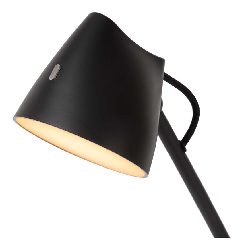 Lucide MILNE - Lampe de table - LED Dim. - 1x8W 2700K - Noir