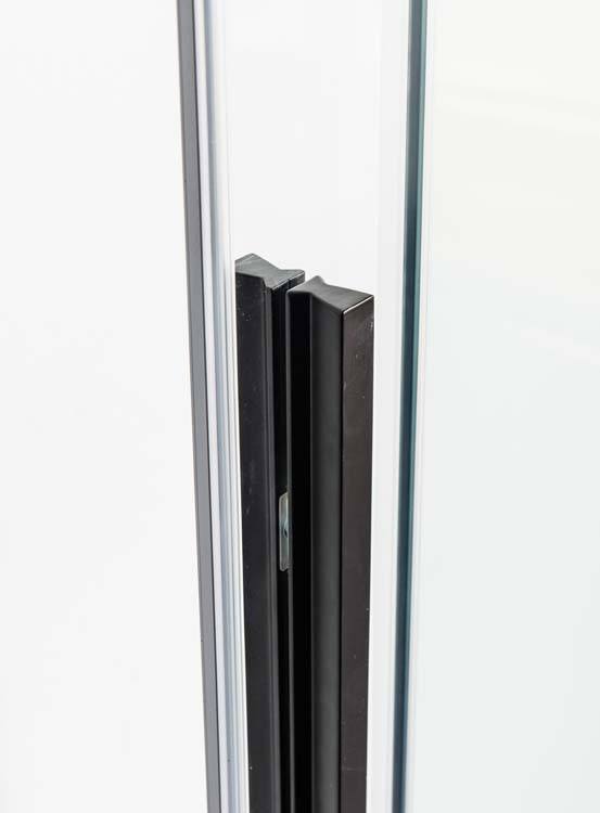 Porte coulissant de douche Ulrich 156-160x200cm noir