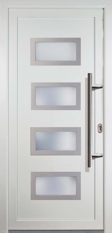 Porte extérieure alu blanche/blanche L 980 x H 2080 D Florita