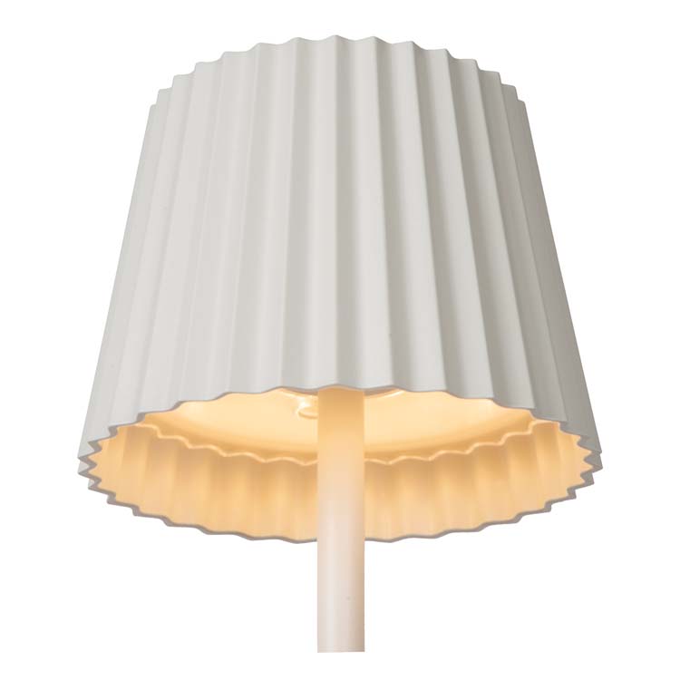 JUSTINE - Lampe de table Extérieur - LED Dim. - 1x2W 2700K - IP54 - 3 StepDim - Blanc