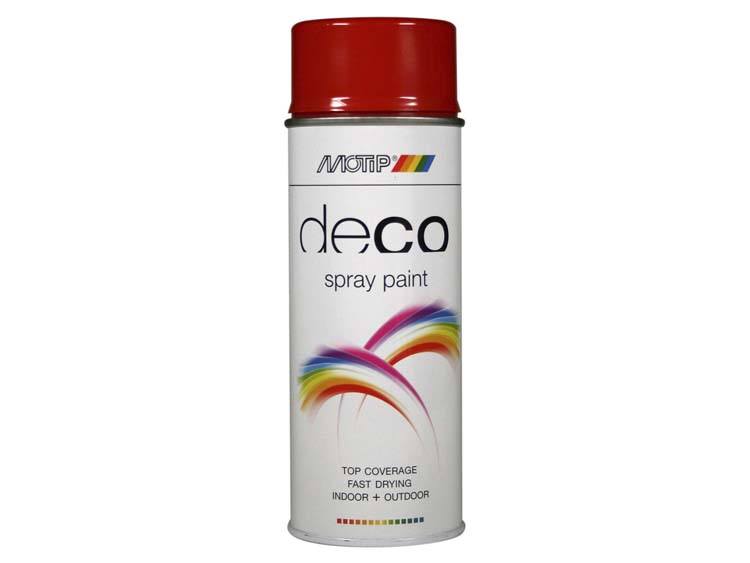 Motip Deco lakspray hoogglans 0,4l vuurrood