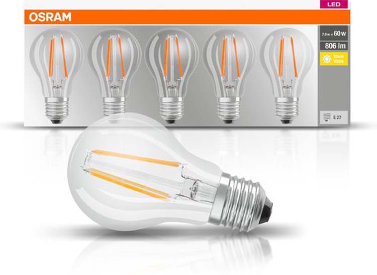 Lampe LED Osram E27 ZW 806 lumen 5 pièces