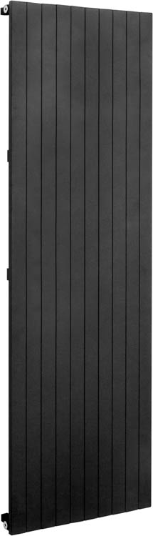 Designradiator Duke enkel zwart mat 180x60cm 1803watt