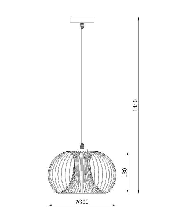 Lucide VINTI - Hanglamp - Ø 30 cm - E27 - Koper