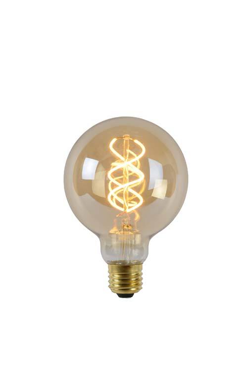 Lucide LED Bulb - Ampoule filam - Ø 9,5 cm - Dim. - E27 - 1x5W - Ambre