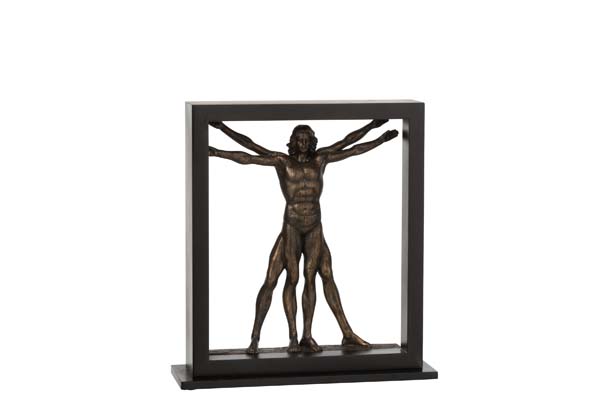 Statue en cadre bronze homme 29x10x32 cm