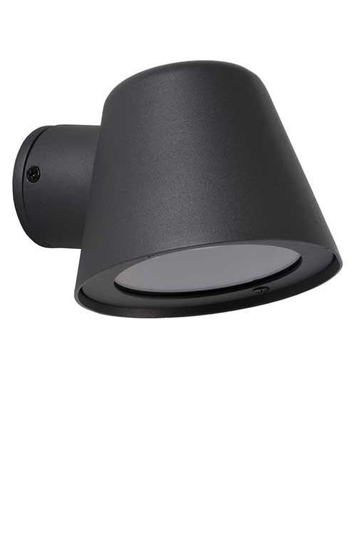 Lucide DINGO-LED - Wandlamp Buiten - LED Dimb. - GU10 - 1x5W 3000K - IP44 - Antraciet