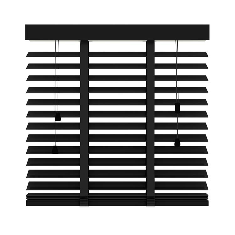 Store à lamelles horizontales en bois 50mm noir mat 947 1600x1800mm