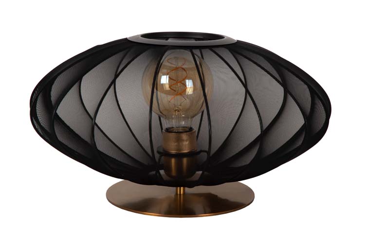 Lucide CORINA - Lampe de table - Ø 40 cm - 1xE27 - Noir