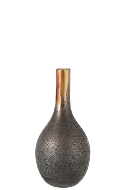 Vase ruby verre brun h42cm