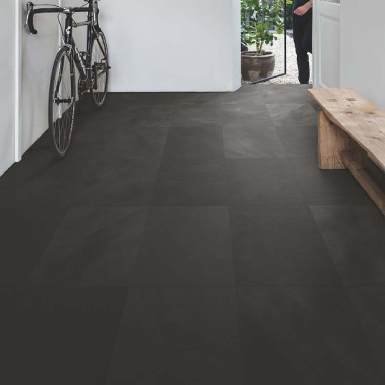 Sol stratifié Quick-step Muse waterproof 8mm - Ardoise noire