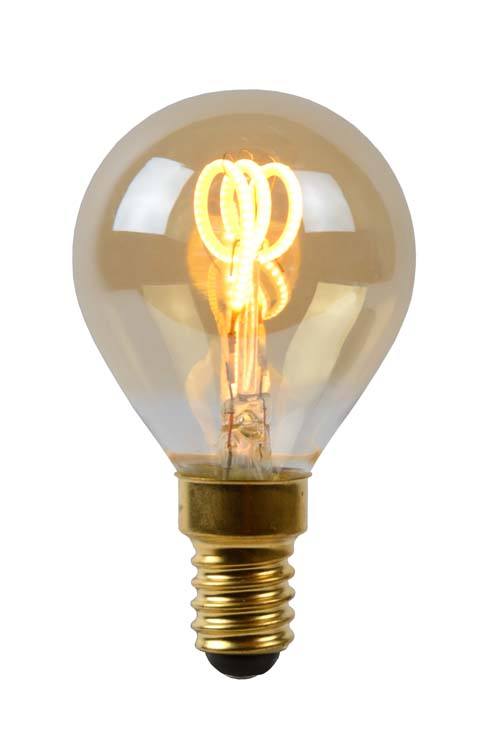 LED Bulb - Ampoule filam - Ø 4,5 cm - Dim. - E14 - 1x3W - Ambre