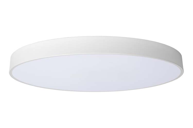 Lucide UNAR - Plafonnier - Ø 60 cm - LED Dim. - 1x60W 2700K - 3 StepDim - Blanc