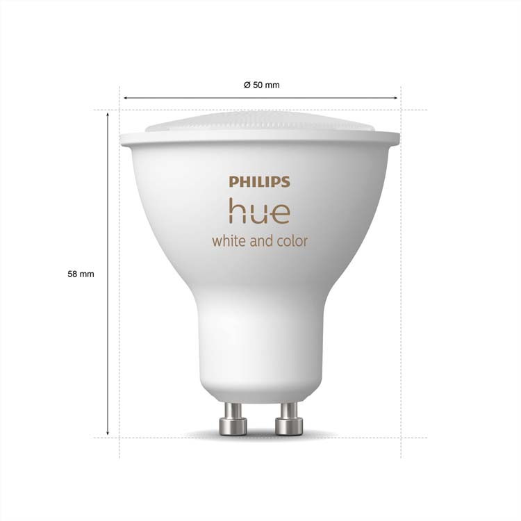 Ledlamp white&color ambiance GU10 Dimbaar
