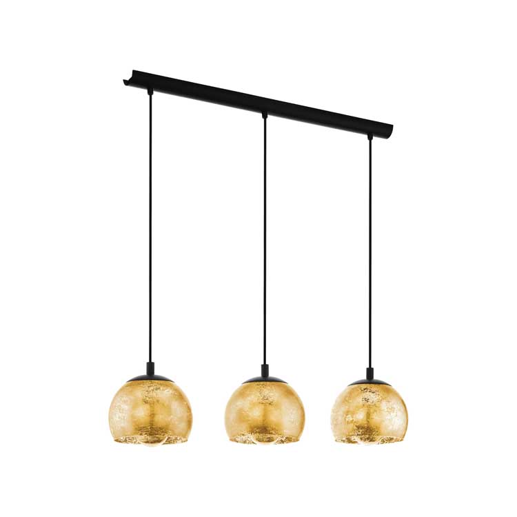 Eglo ALBARACCIN - Hanglamp - E27 - 3X40W - Zwart/goud