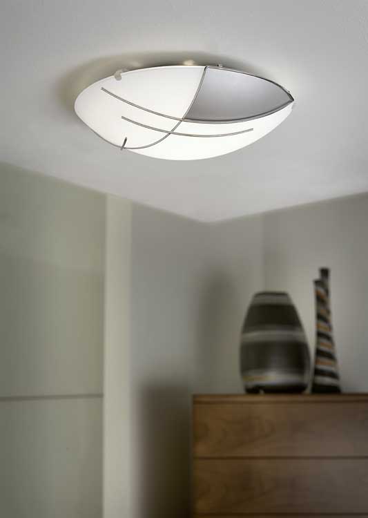 Eglo RAYA - Lampe murale/plafonnier - E27 -1X60W - Blanc/chrome
