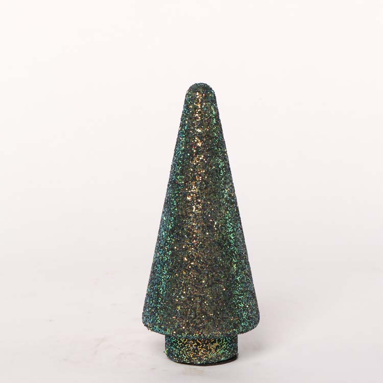 Kerstboom groen/blauw 26x11 cm