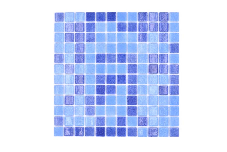 Mosaïque Eco mix bleue 31,6 x 31,6 cm