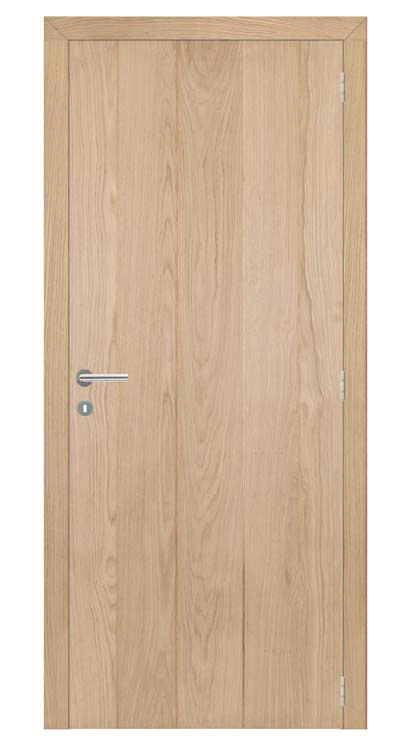 Bloc-porte fini Belves chêne planches alvéolaire 78x201.5cm + ébrasement 16.5cm