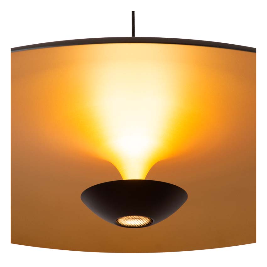 Lucide Premium KENNETH - Hanglamp - Ø 80 cm - LED Dimb. - 1x22W 2700K - Zwart