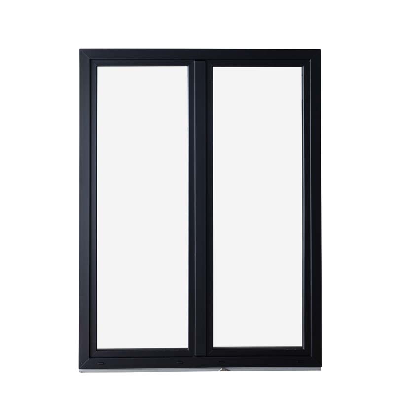 2-VAN oscillo-battant pvc Deceuninck Elegant noir/noir B1600xH2100 mm