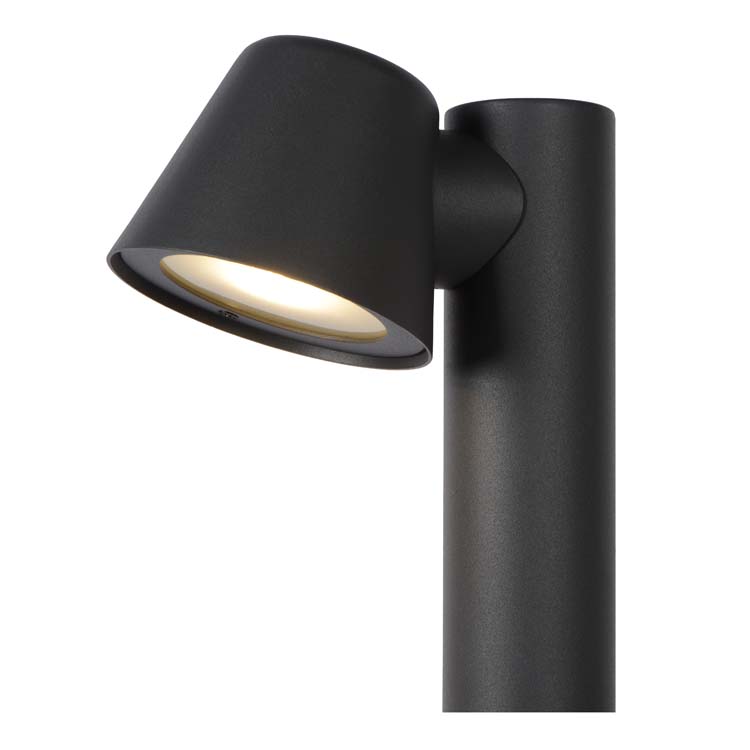 Lucide DINGO-LED - Sokkellamp Buiten - Ø 11,5 cm - LED Dimb. - GU10 - 1x4,5W 3000K - IP44 - Antraciet