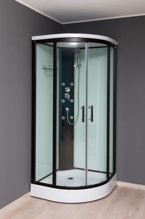 Cabine de douche Asterix noir 900x900x2130mm