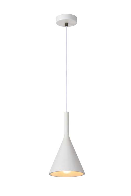 Lucide GIPSY - Hanglamp - Ø 16,5 cm - E27 - Wit