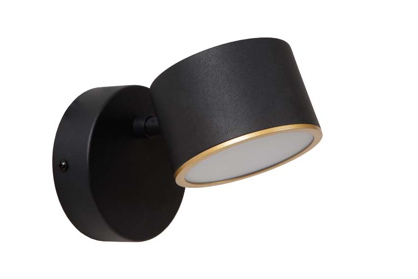 Lucide GIAN - Wandlamp - LED Dimb. - Zwart