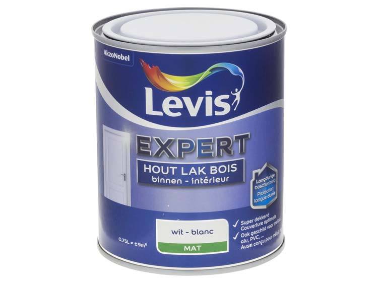 Levis Expert houtlak binnen mat 0,75l wit