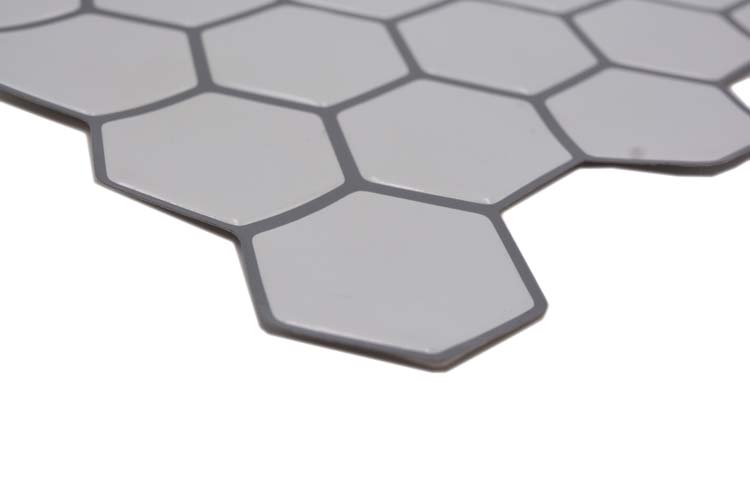 Mosaïque vinyle hexagone blanche 29,5 x 28,2 cm