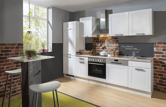 Keuken 280cm - Njord - landelijk wit - met toestellen